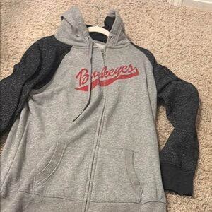 Ohio State Buckeyes Gray and Black Hoodie